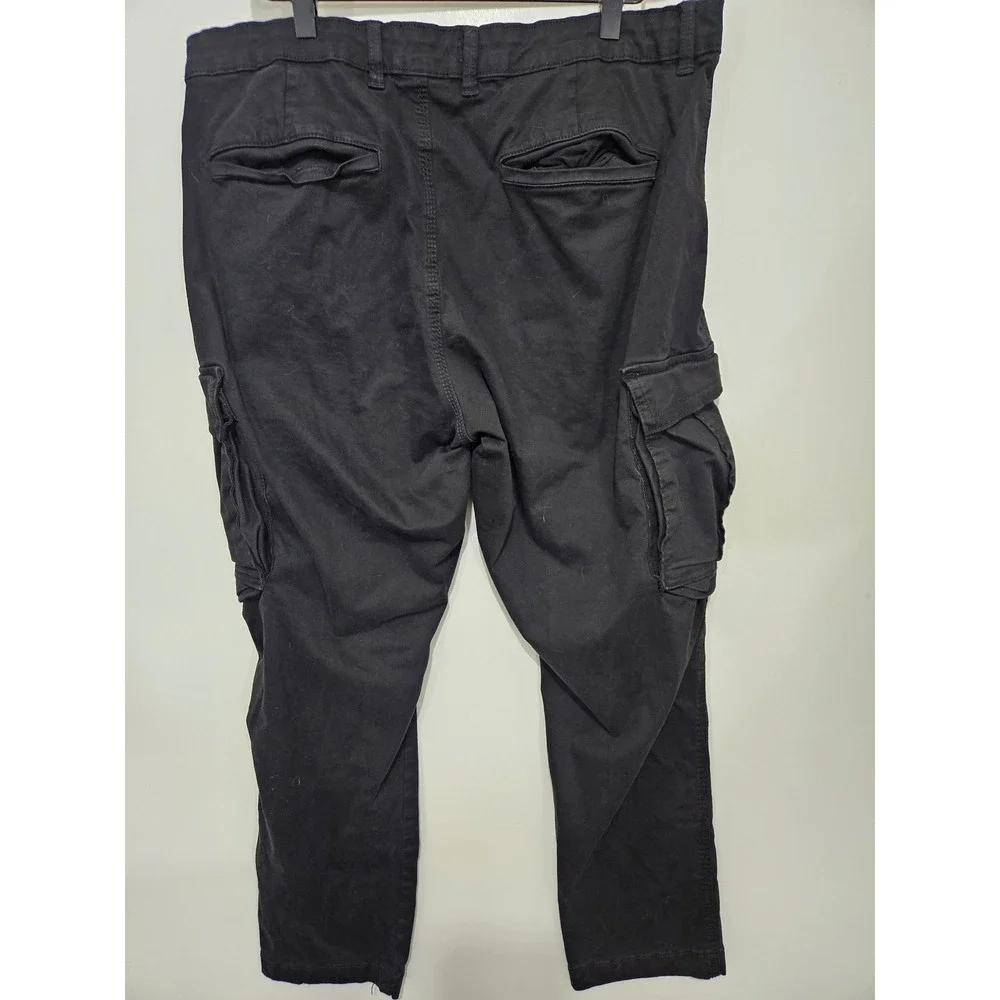Zara Man Black Technical Cargo Pants Men 36 Utility Streetwear Trousers DNWR